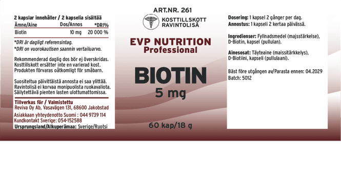 Hovedbilde Biotin 5 mg